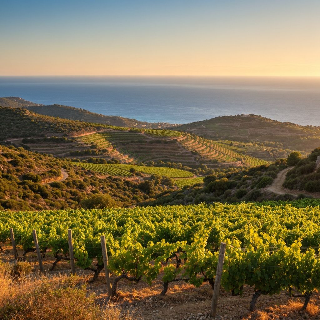 Mediterranean wine landscape